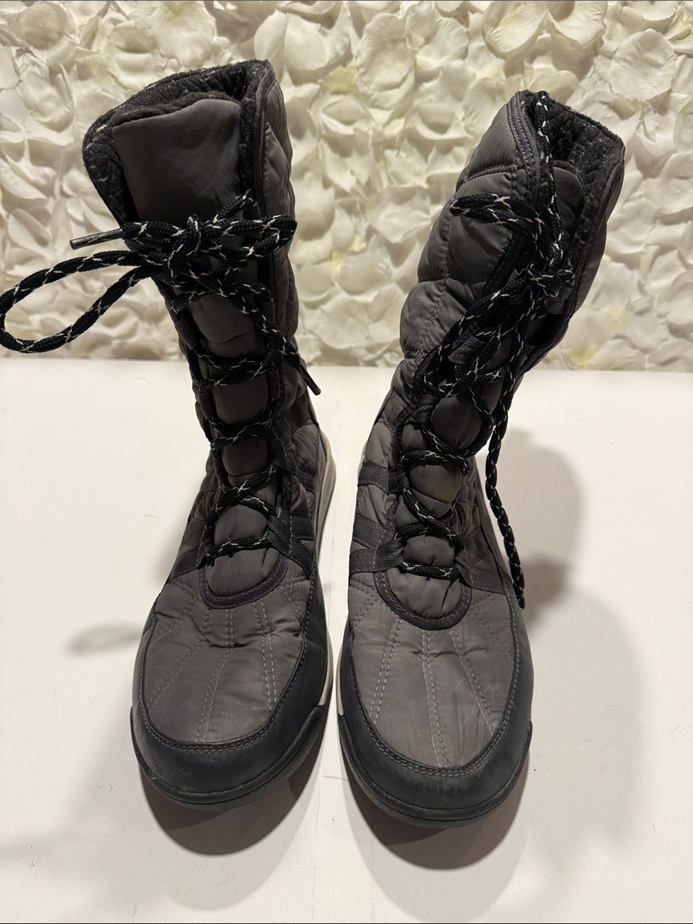 Sorel Black Quilted Tall Lace-Up Winter Boots